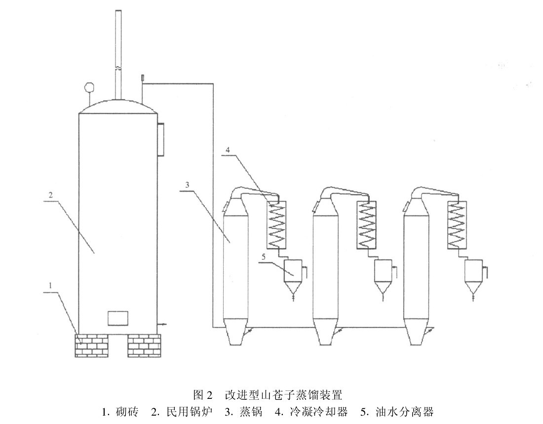 圖2 改進(jìn)型山蒼子蒸餾裝置