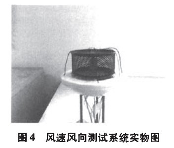 圖4 風(fēng)速風(fēng)向測(cè)試系統(tǒng)實(shí)物圖
